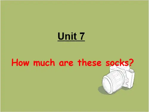 人教版新目标七年级上Unit7 How much are these socks第一课时课件