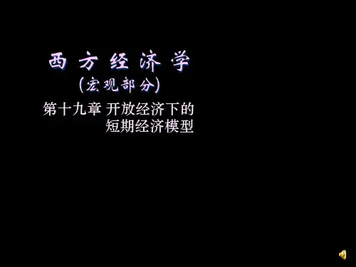 第十九章_开放经济下的短期经济模型