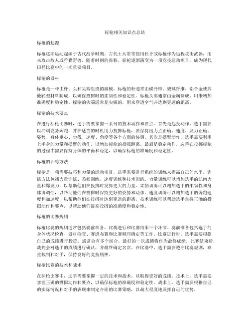 标枪相关知识点总结