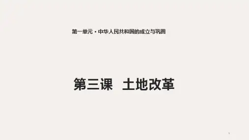 人教版(部编)八年级下册历史第3课 土地改革课件(25张)