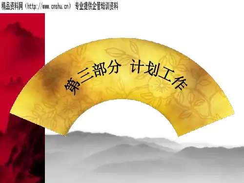 计划工作的概念与目标管理