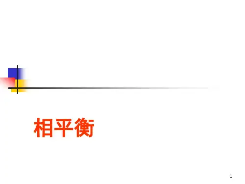 化工热力学 相平衡