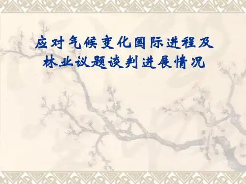 气候变化国际进程及其林业议题谈判情况(1)