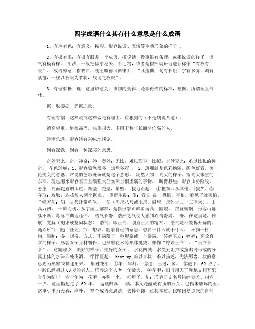 四字成语什么其有什么意思是什么成语