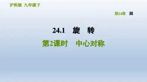 2021春沪科版九年级数学下册 第24章 24.1.2 中心对称