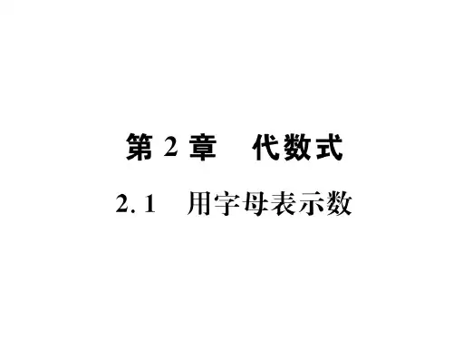 2018年秋七年级数学上册湘教版习题课件：2.1  用字母表示数(共16张PPT)