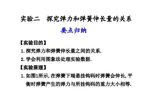 实验二 探究弹力和弹簧伸长量的关系演示教学