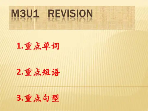江苏牛津译林版Module3Unit1Revision 单词复习 9张PPT