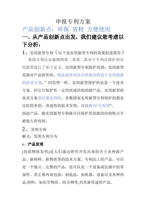 申请专利方案