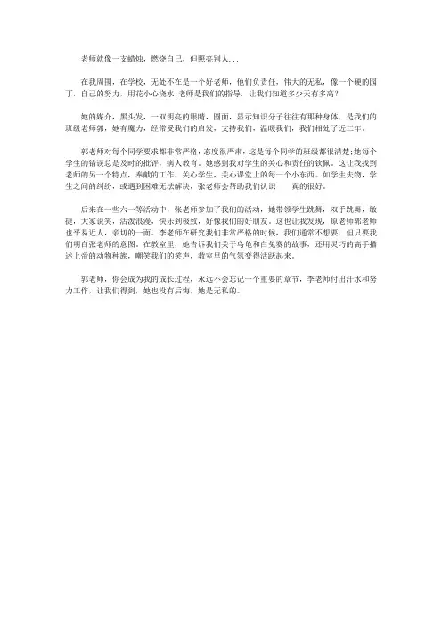 我心目中的老师