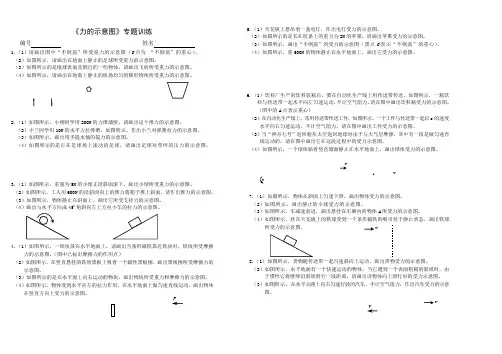 力的示意图 作图专题训练
