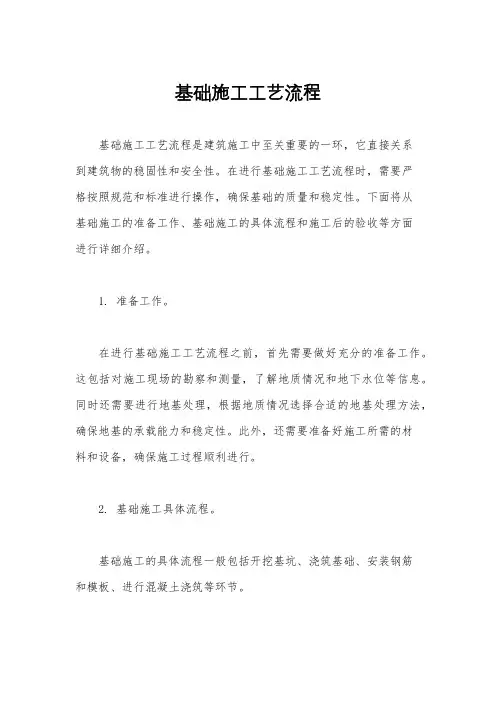 基础施工工艺流程