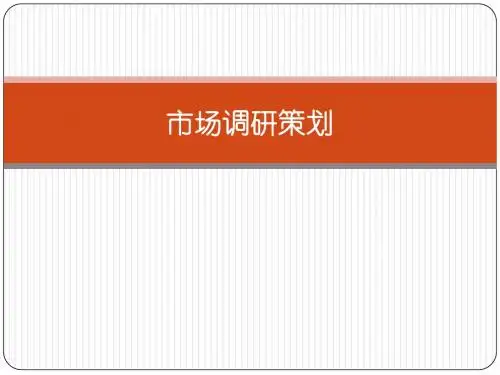 三1 市场调研策划