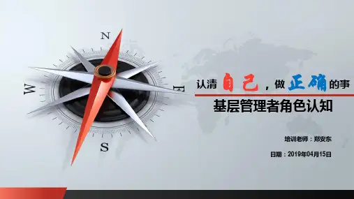 基层管理者角色认知(20190415)