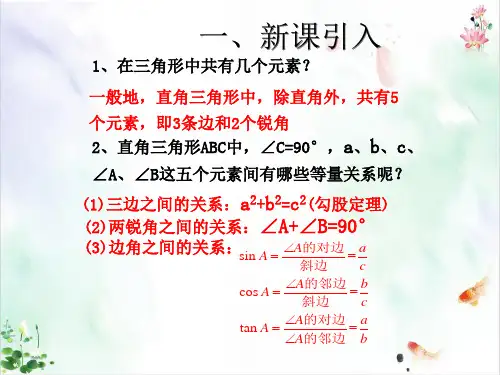 《锐角三角函数》ppt优秀版1