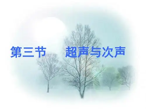 物理:沪科版八年级 超声与次声(课件)2