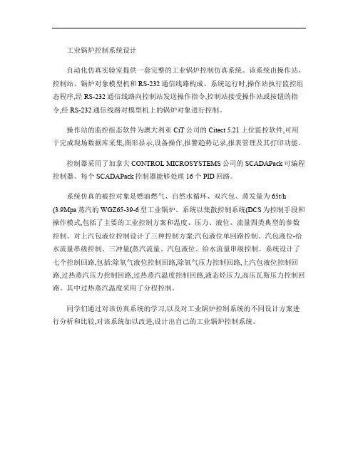 工业锅炉控制系统设计(精)
