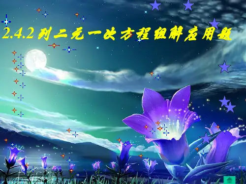 二元一次方程组的应用第二课时