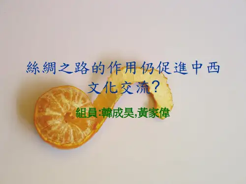 丝绸之路的作用仍促进中西文化交流