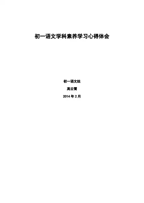 学科素养心得体会