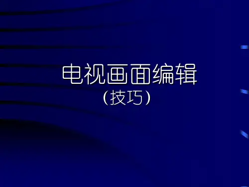 电视画面编辑(技巧).