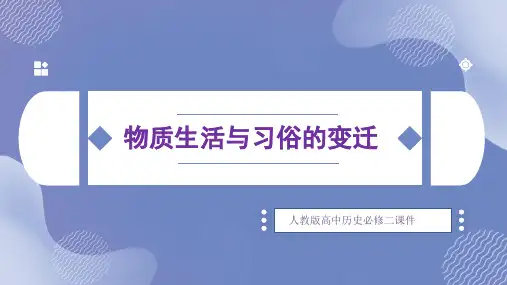 高中历史人教版必修二《第14课物质生活与习俗的变迁》课件PPT模板