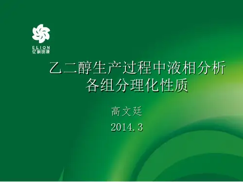 煤制乙二醇液相组分物化性质及色谱图