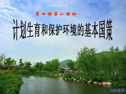 九年级《计划生育和保护环境的基本国策》ppt (1)