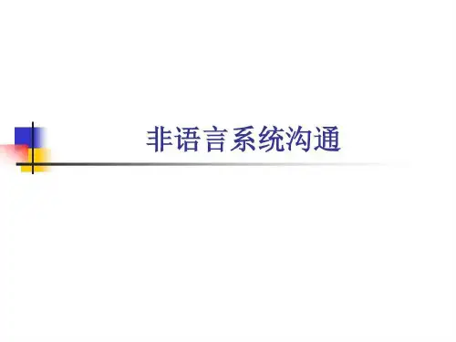 非语言系统沟通55页PPT