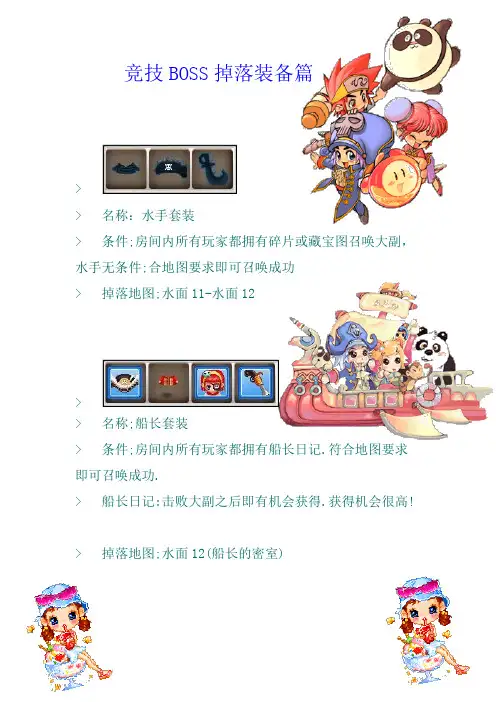 QQ堂竞技BOSS掉落装备篇(改正版)