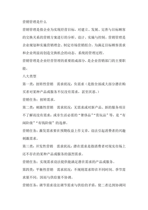 营销管理是什么