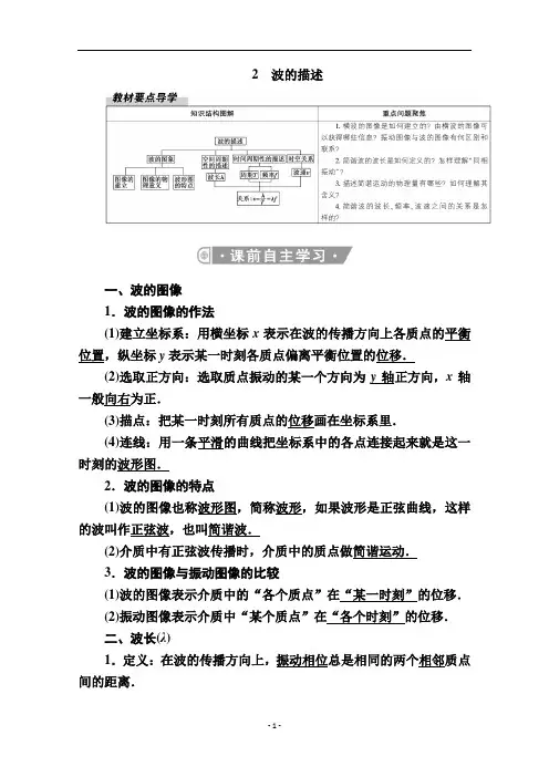 新教材人教版高中物理选择性必修第一册教案设计3.2波的描述