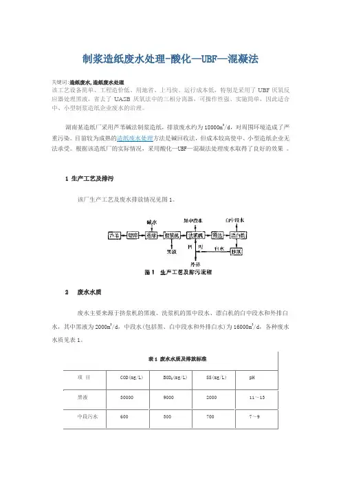 制浆造纸废水处理