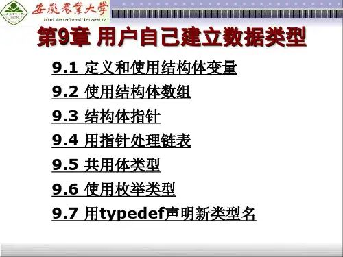 第11章 用户自己建立数据类型