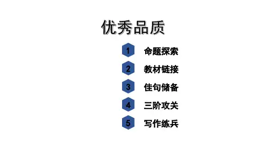 2021年中考英语预测作文--优秀品质话题