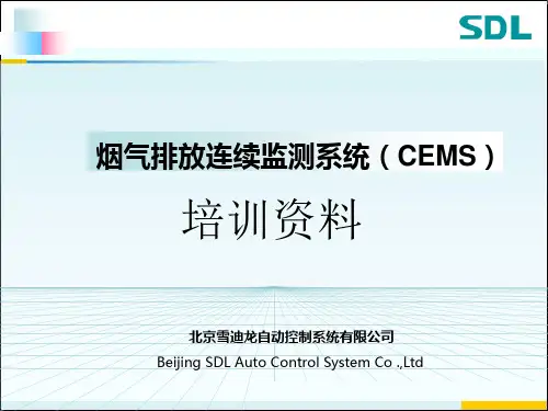 雪迪龙烟气在线监测系统(CEMS)培训资料.精讲