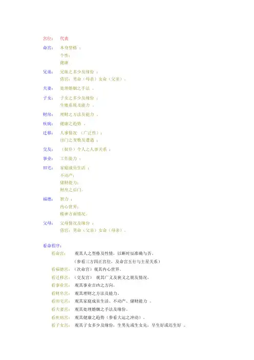 十二宫位