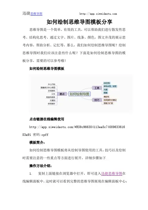 如何绘制思维导图模板分享