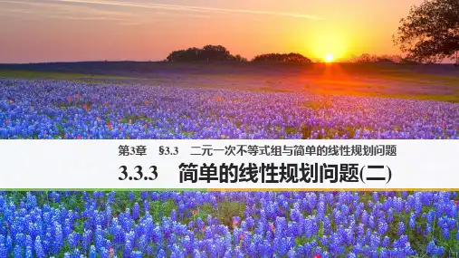 2018-2019版高中数学苏教版必修五课件：3.3.3 简单的线性规划问题(二)