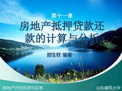 房地产开发与投资第十一章
