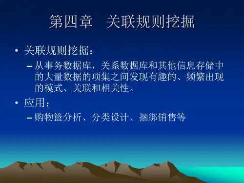 大型数据库中的关联规则挖掘