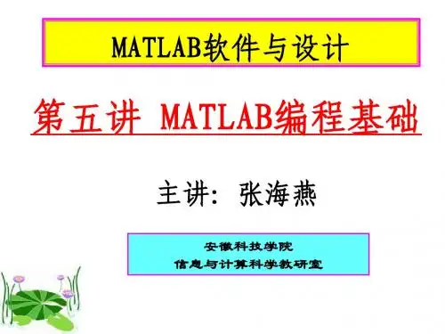 第五章 编程基础