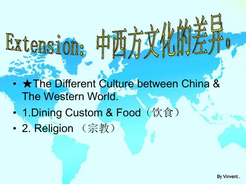 中西方饮食文化差异 英语 PPT课件