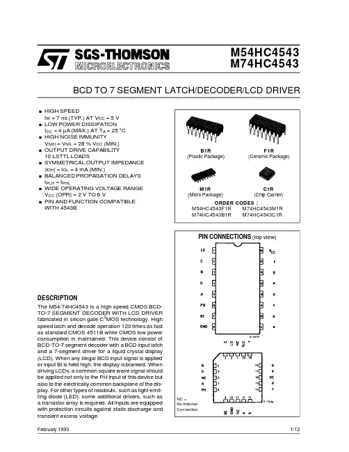 M54HC4543资料