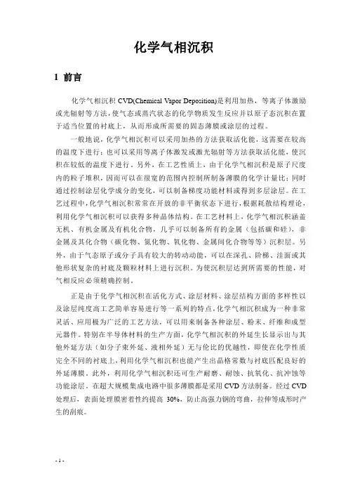 化学气相沉积CVD 2