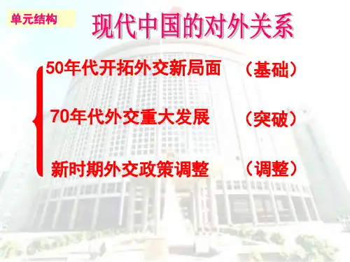 人民版必修一专题五第一课 新中国初期的外交 课件