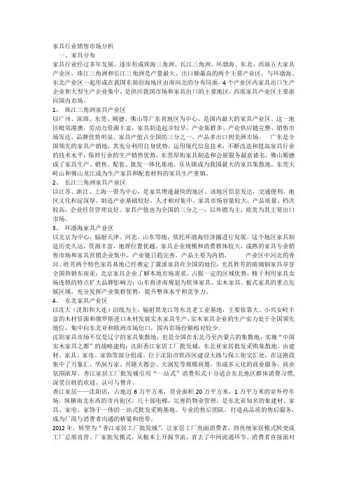 家具行业销售市场分析