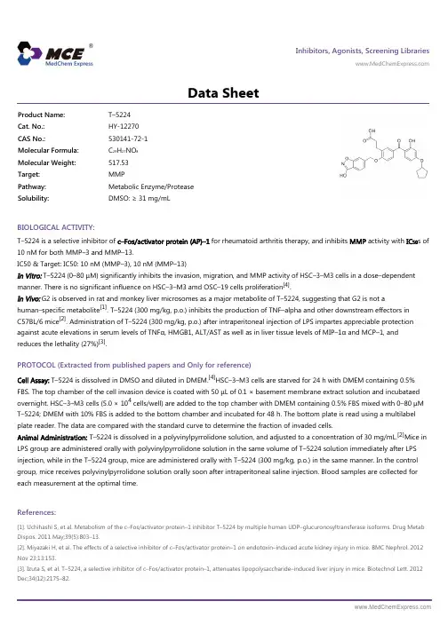 T-5224_DataSheet_MedChemExpress