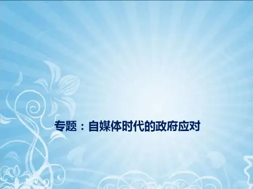 专题:自媒体时代的政府应对