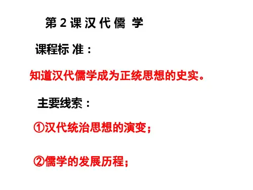 汉代儒学 课件